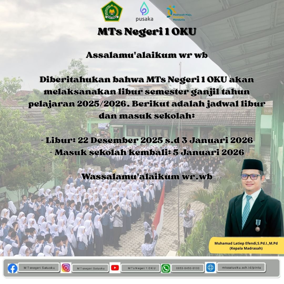 PENGUMUMAN LIBUR SEMESTER GANJIL