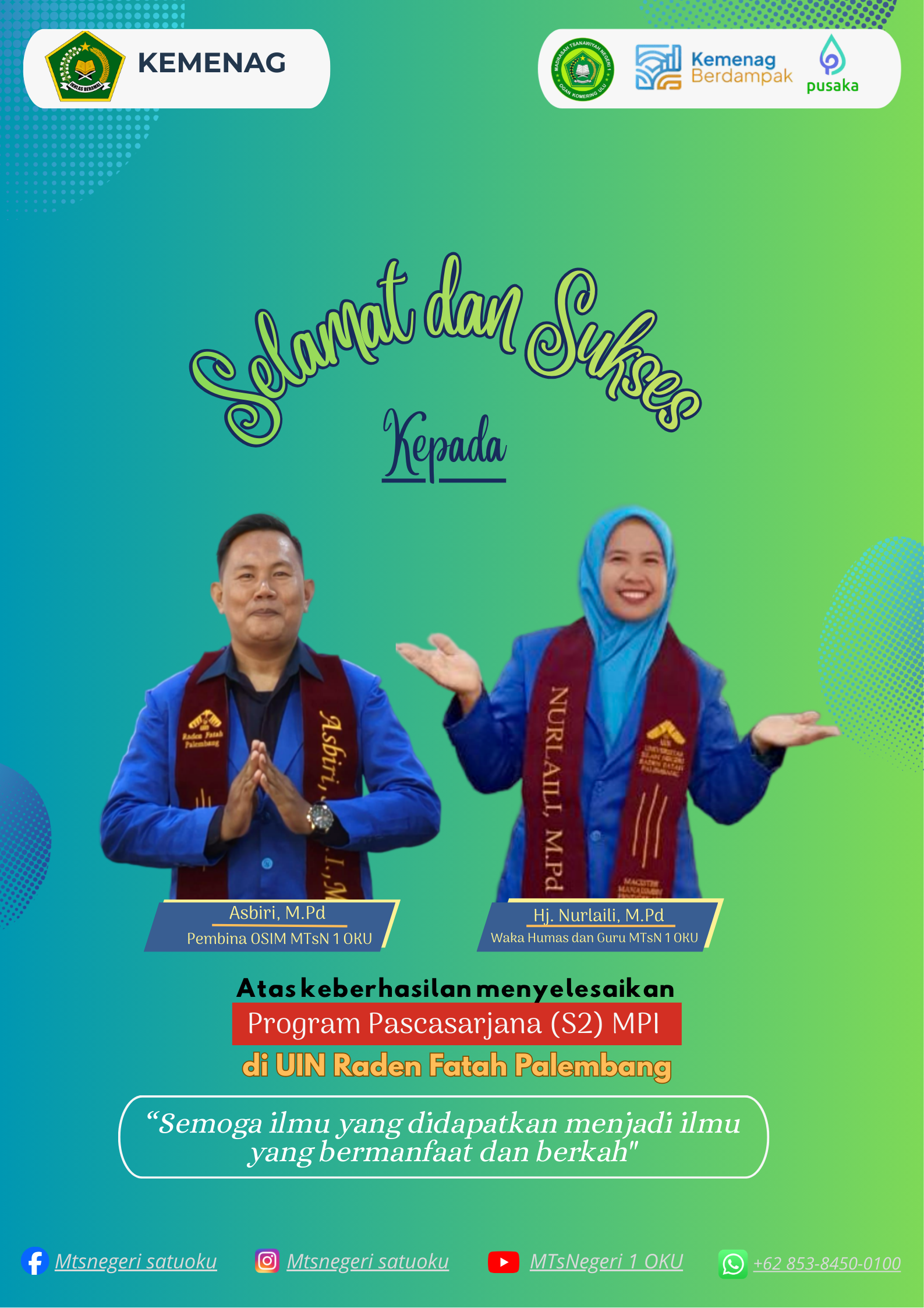 Ucapan Selamat dan Sukses