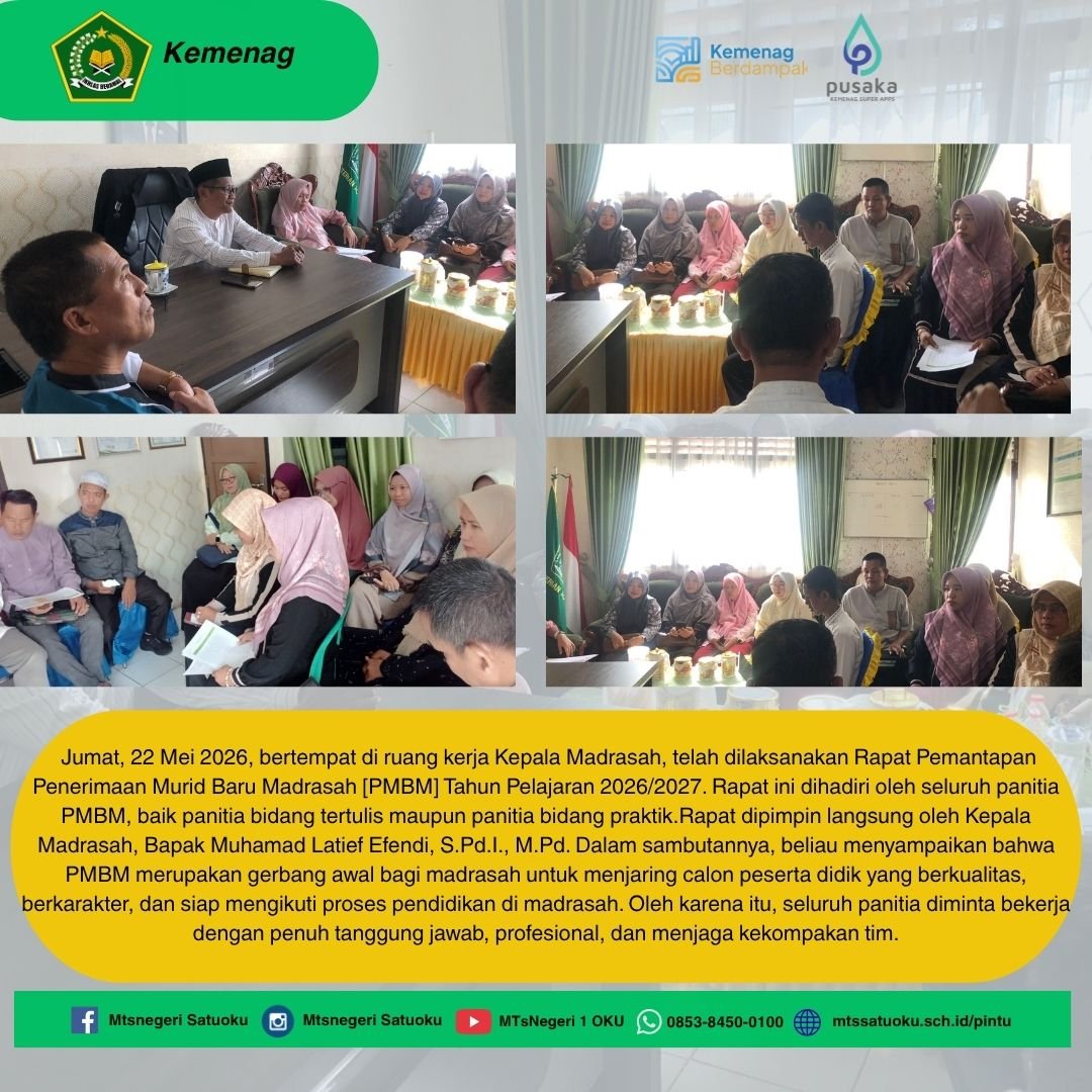 Rapat PMBM MTsN 1 OKU T.A 2026/2027