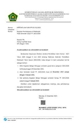 Libur Semester Ganjil TP. 2025/2026