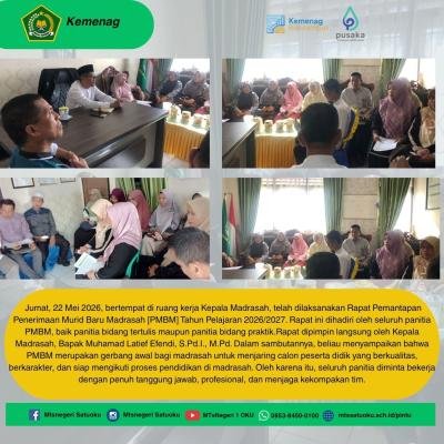 Rapat PMBM MTsN 1 OKU T.A 2026/2027